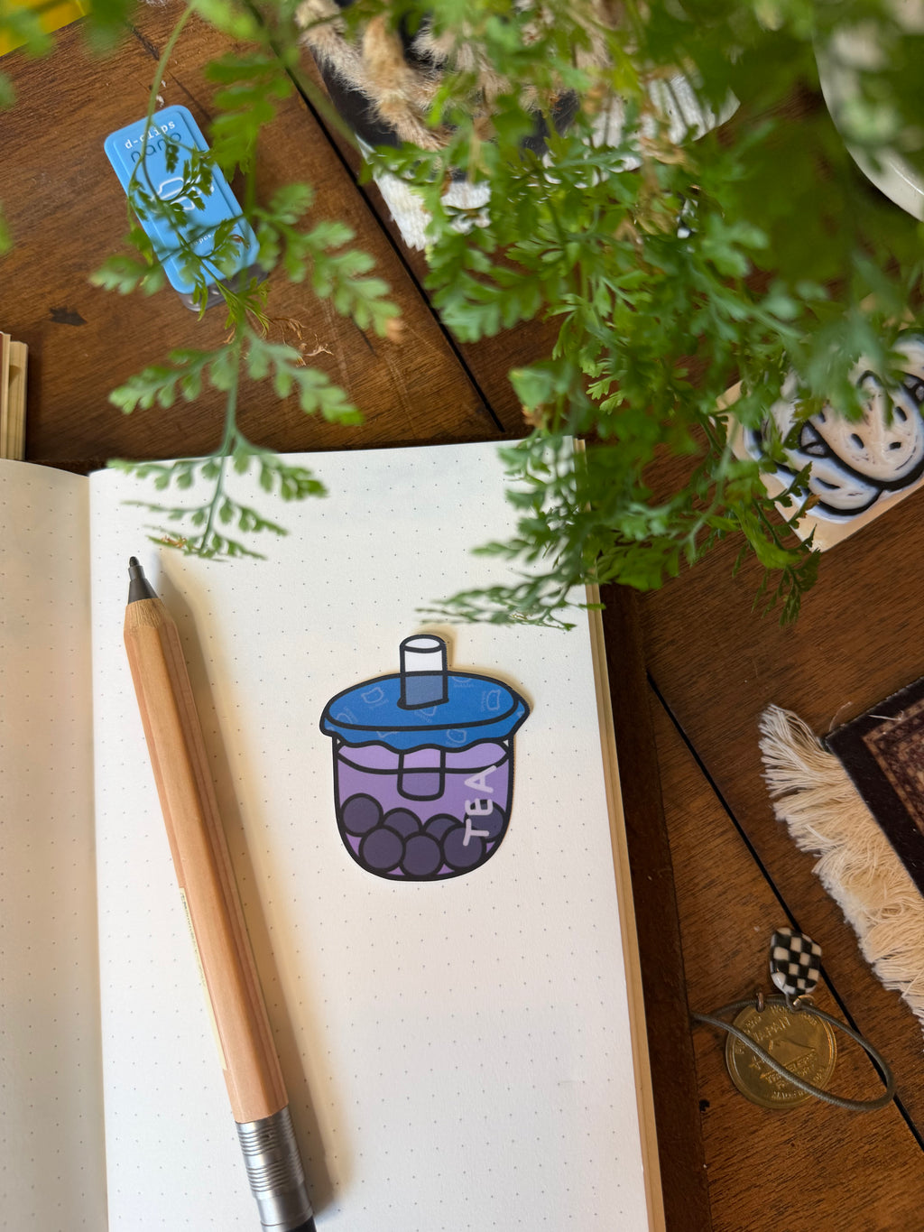 Chubby Boba Sticker (Ube)