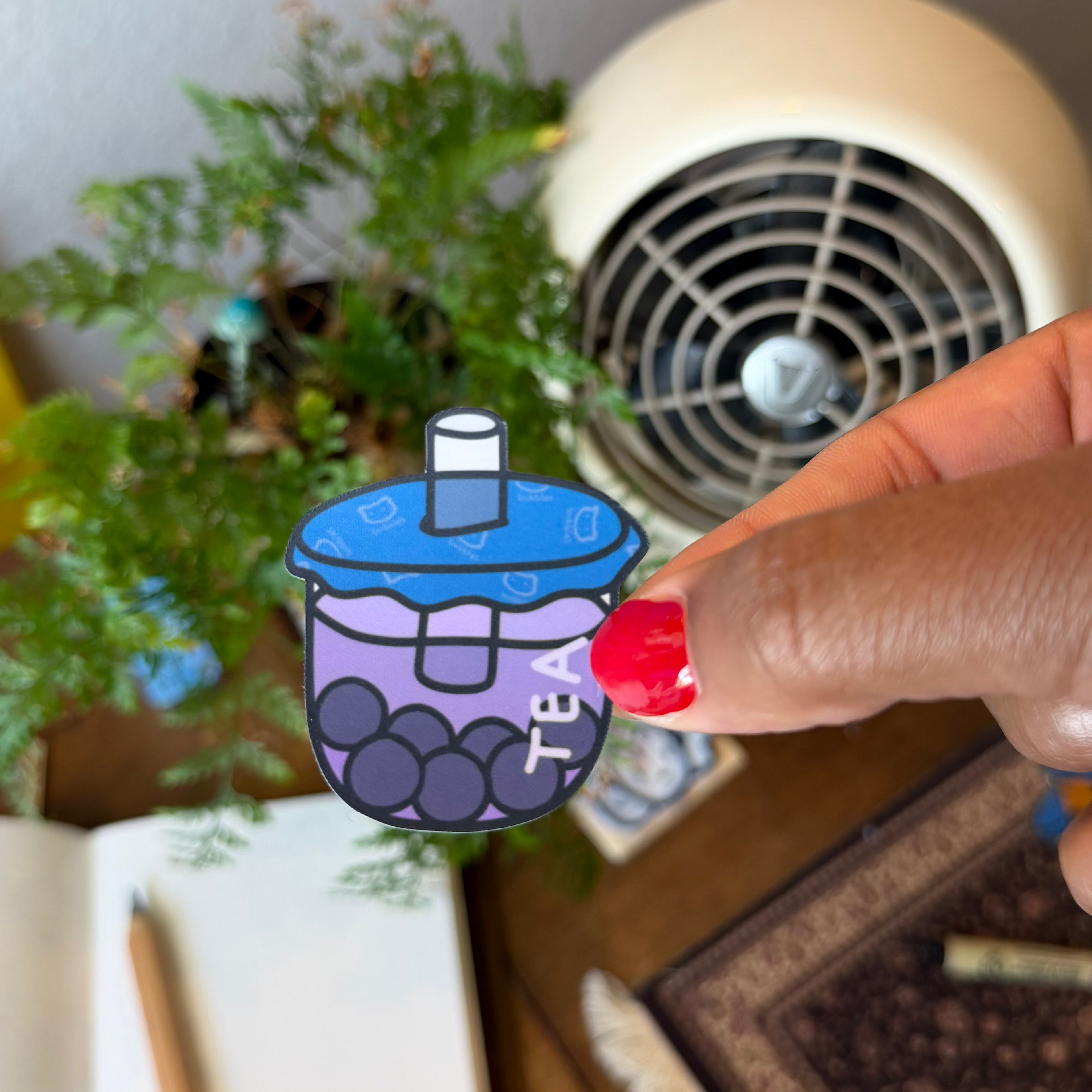 Chubby Boba Sticker (Ube)