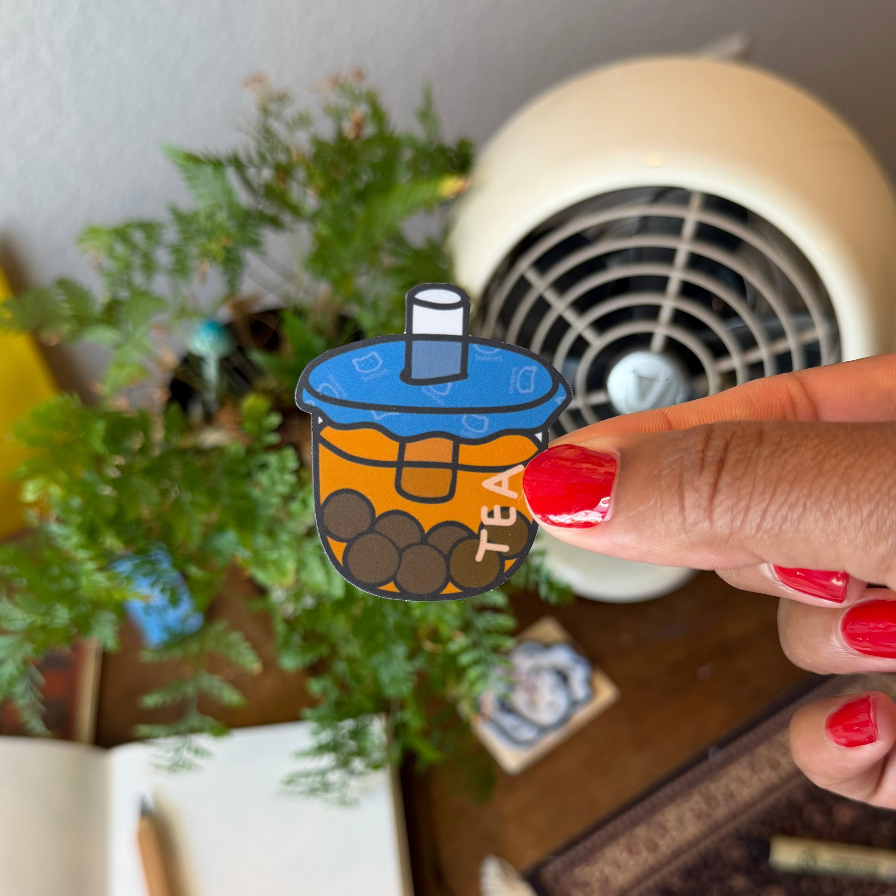 Chubby Boba Sticker (Thai Milk Tea)