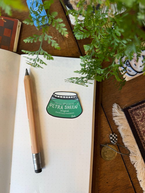 Black Hair Care Sticker (Sheen)