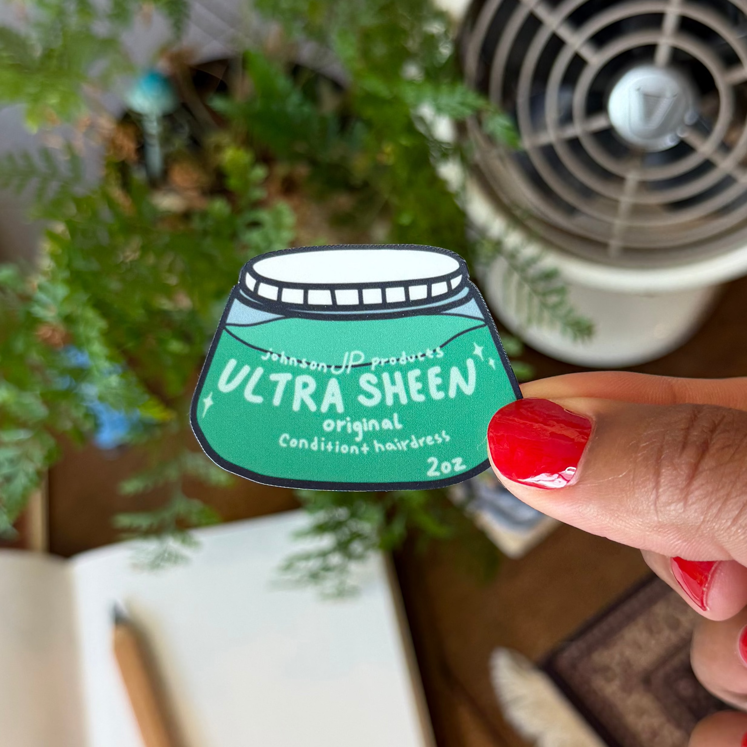 Black Hair Care Sticker (Sheen)