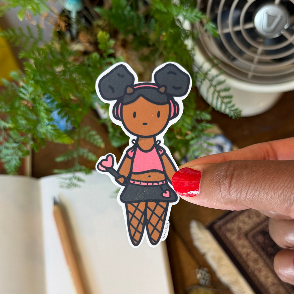 Kokos Puff Heart Girl Sticker