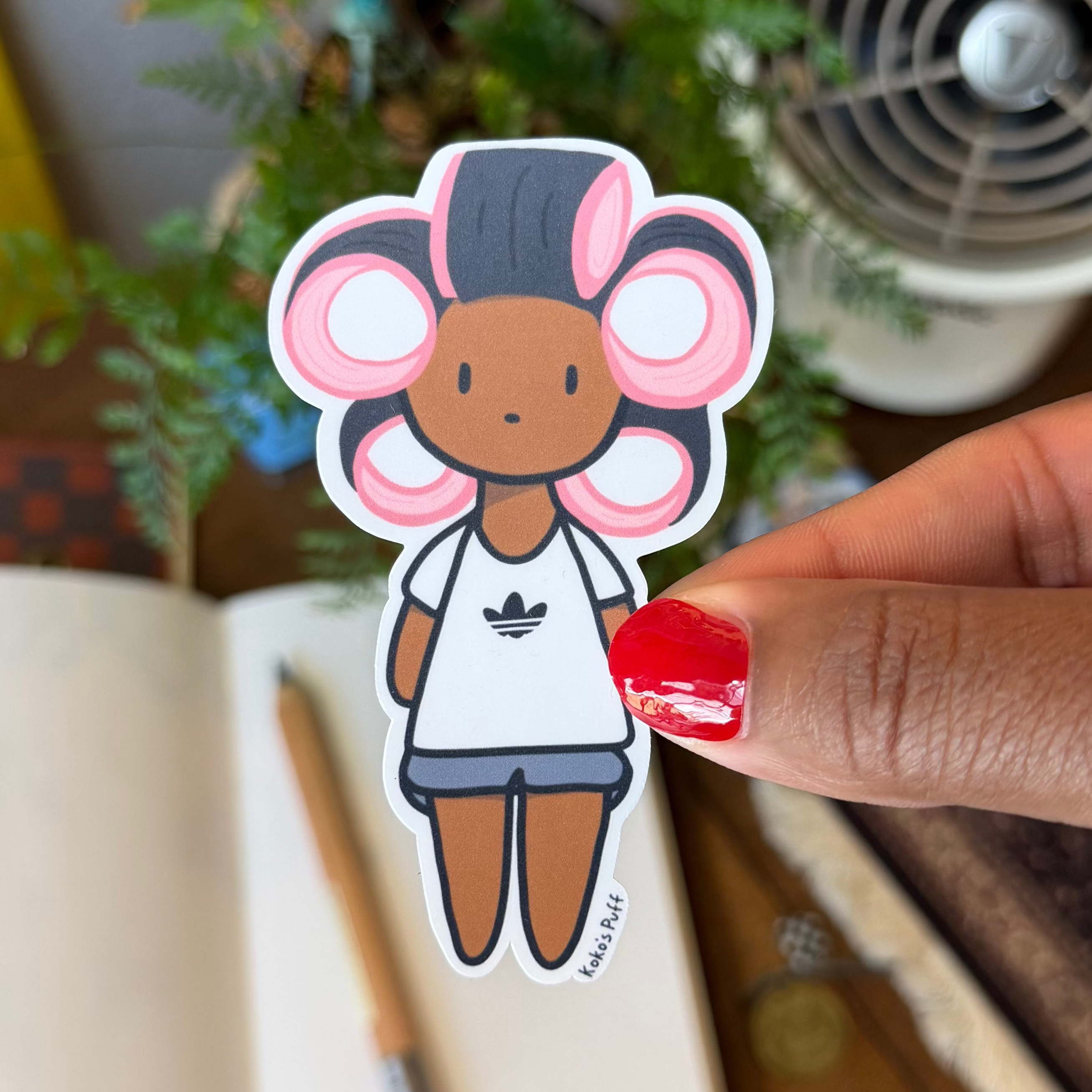 Koko's Puff Roller Set Sticker