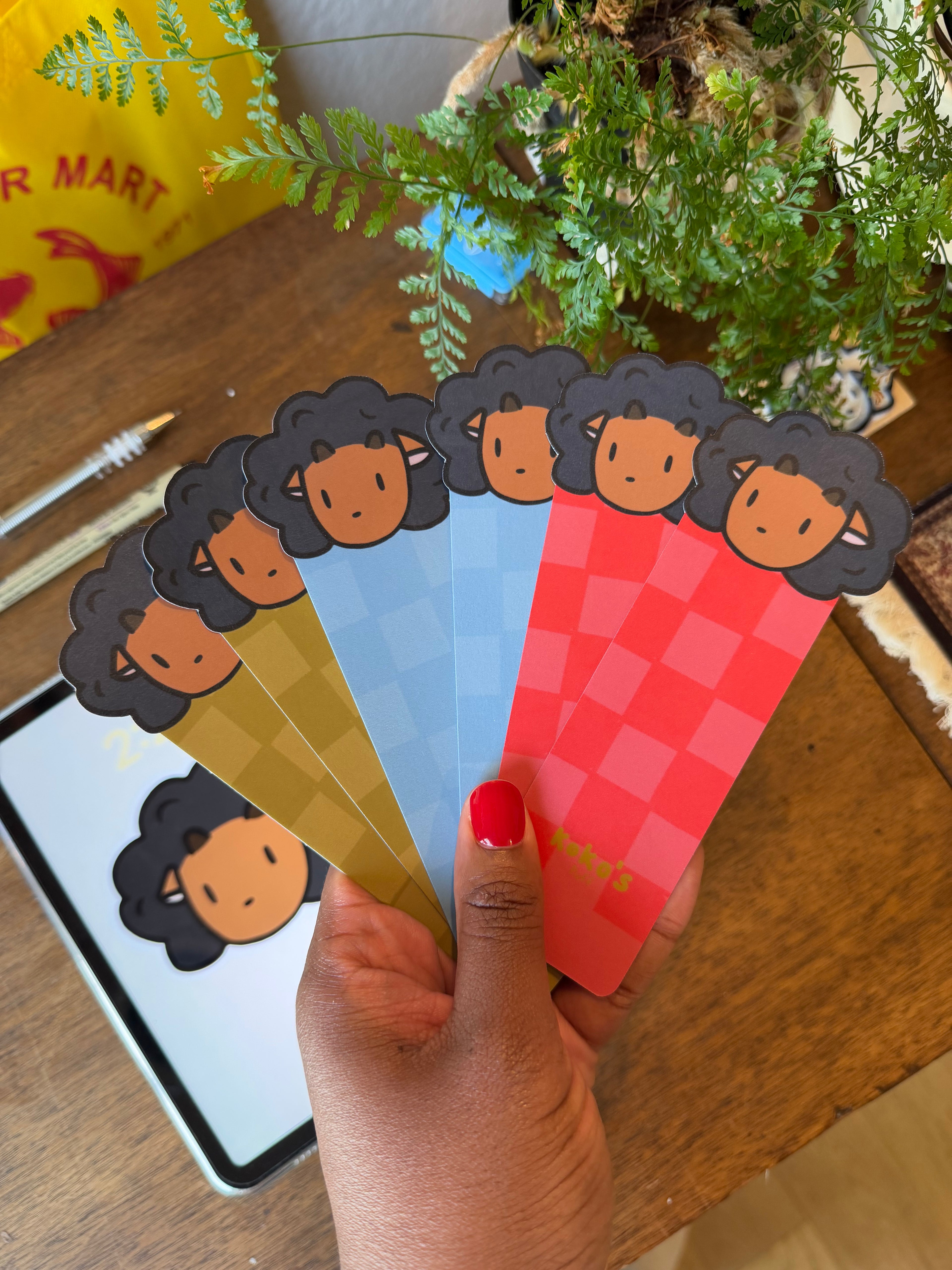 Koko's Puff Afro Girl Bookmark (Burnt Orange)
