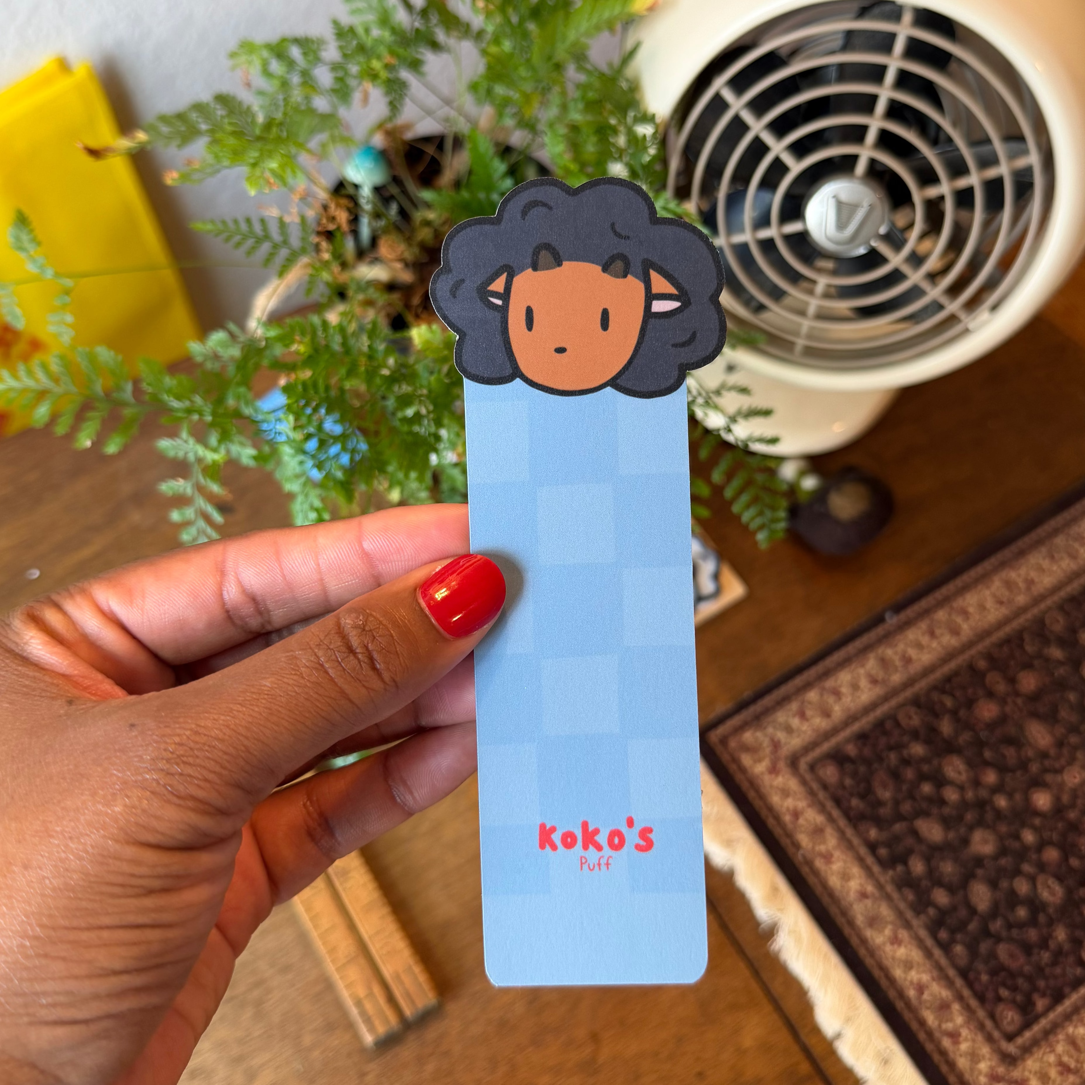 Koko's Puff Afro Girl Bookmark (Blue)